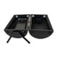 Gratar metalic cilindric negru cu 2 grile de gatit, dimensiuni 37.5x26x34 cm
