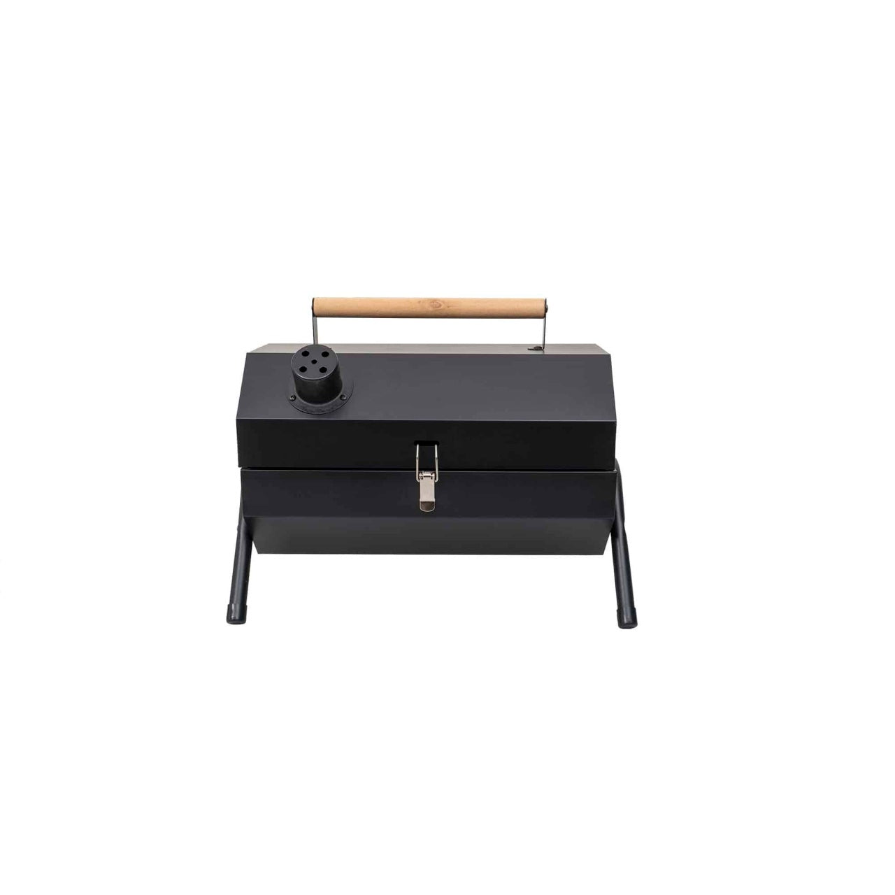 Gratar metalic hexagonal cu 2 grile de gatit, negru, dimensiuni 51.5x30 cm