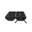 Gratar metalic hexagonal cu 2 grile de gatit, negru, dimensiuni 51.5x30 cm