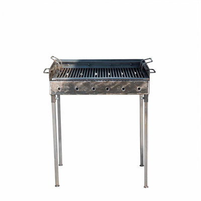 Gratar metalic pe carbuni, 2 nivele, dimensiuni 60x37 cm, picioare detasabile
