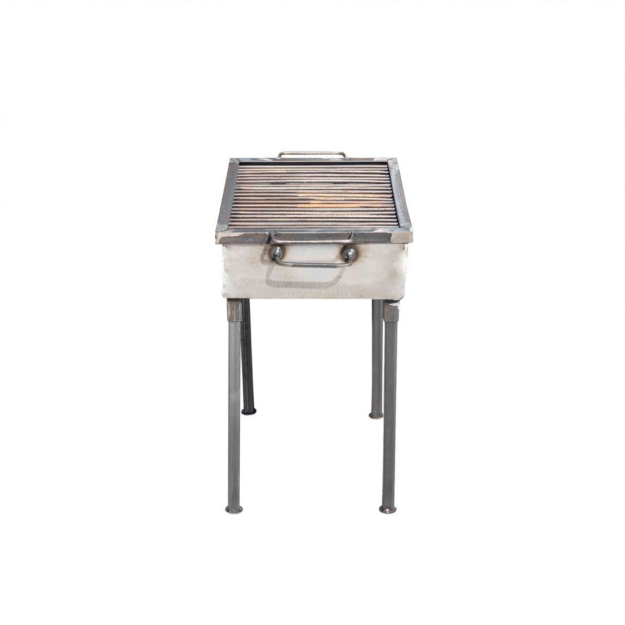 Gratar metalic pe carbuni 40x30 cm, grosime 3mm, picioare demontabile