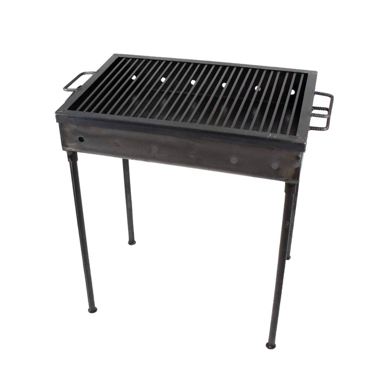 Gratar metalic pe carbuni 60x40 cm cu picioare detasabile si tiraj optim