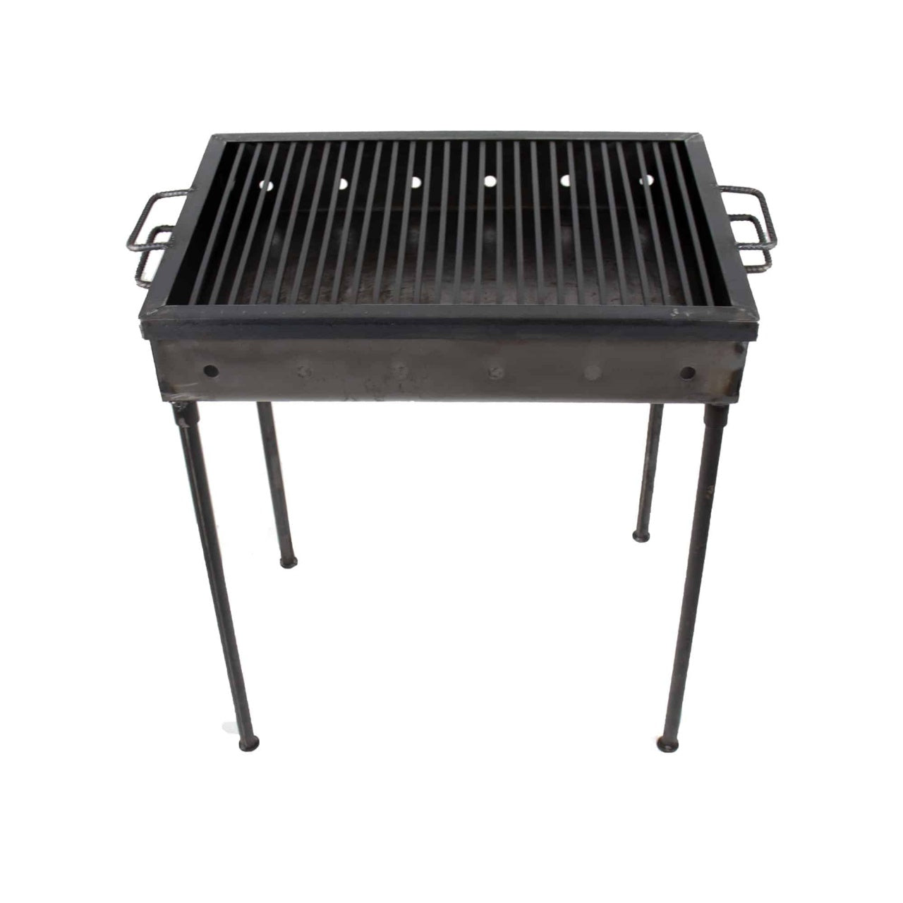 Gratar metalic pe carbuni 60x40 cm cu picioare detasabile si tiraj optim