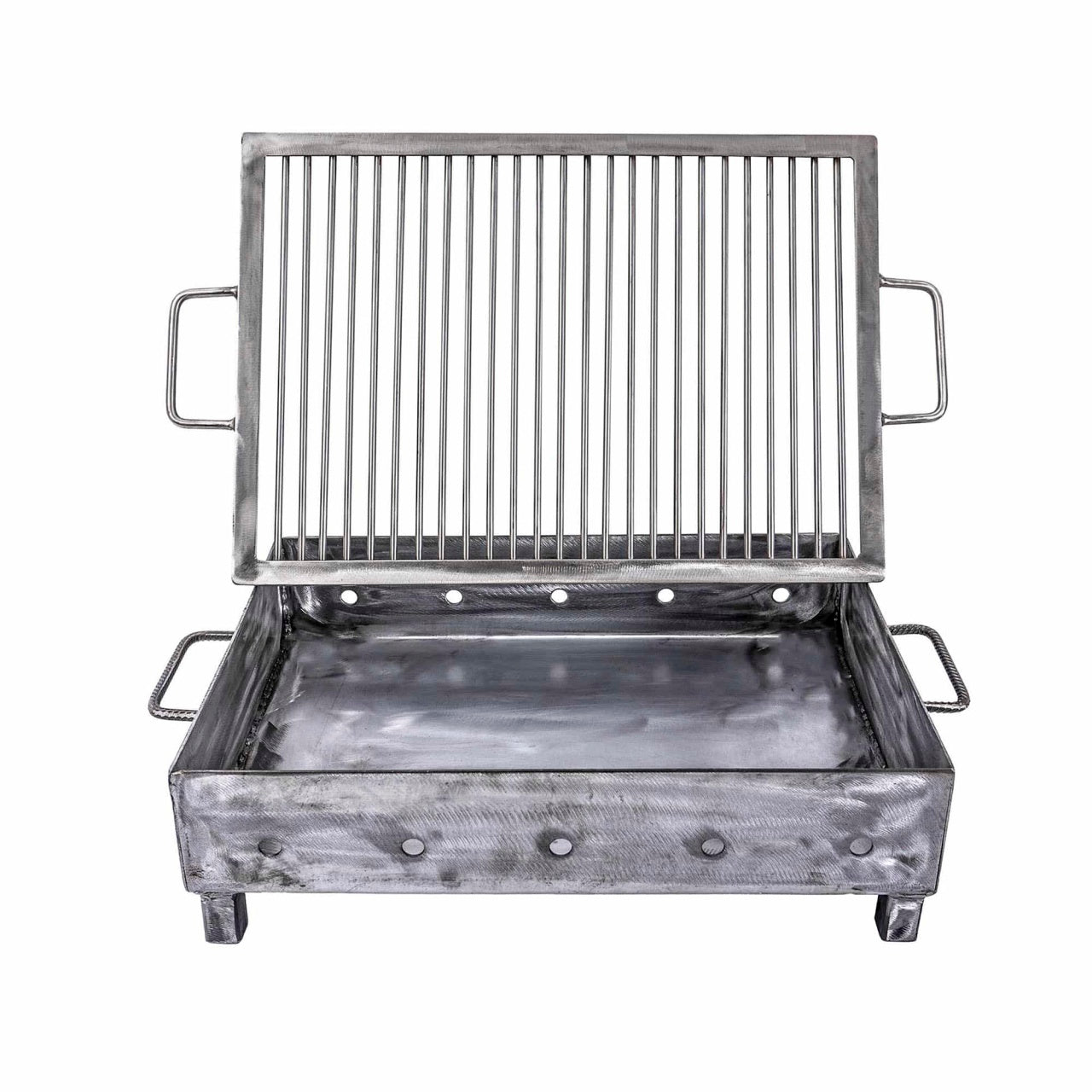 Gratar metalic pe carbuni cu sita inox 50x35cm, picioare demontabile