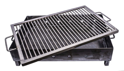 Gratar metalic pe carbuni cu sita inox 60x40 cm, picioare demontabile