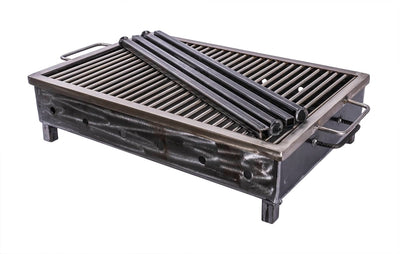 Gratar metalic pe carbuni cu sita inox 60x40 cm, picioare demontabile
