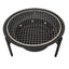 Gratar metalic pliabil pentru camping, rotund, diametru 35cm