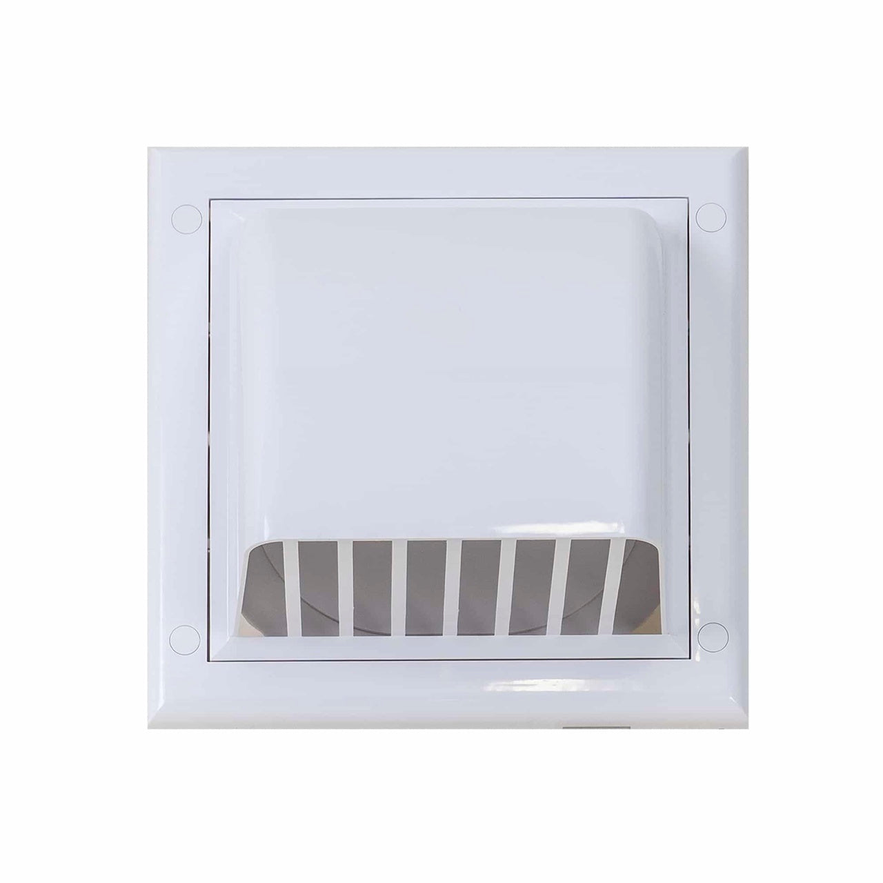 Grila evacuare aerisire cu clapeta Q100, rezistenta UV, culoare alba