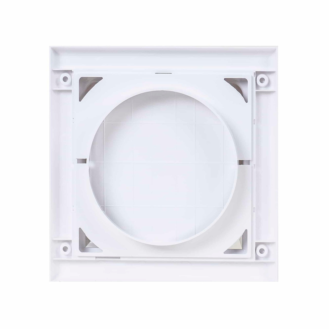 Grila evacuare cu clapeta Q125, plastic alb, rezistenta UV pentru ventilatie