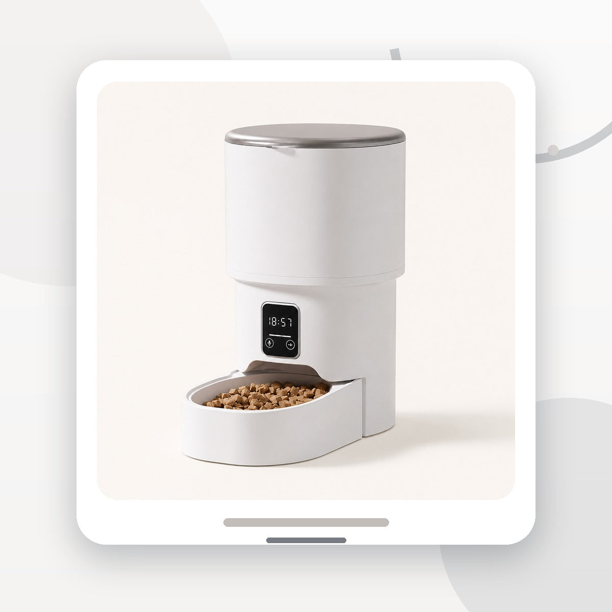 Hrănitor Automat pentru Pisici și Câini, Capacitate 4 L, Programabil, Alb – imagine 2
