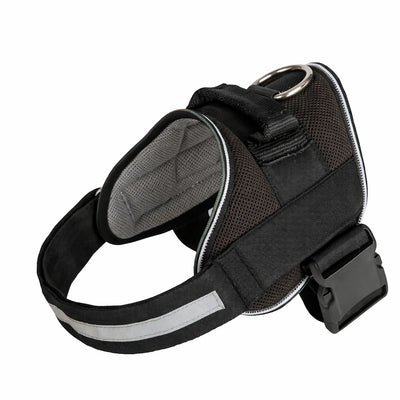 Ham reglabil pentru caini, poliester si aliaj durabil, respirabil, 40–70 kg, 82–115 cm, XXL, negru