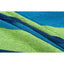 Hamac din bumbac, pentru relaxare, dimensiuni 180 x 80 cm, cu bara de lemn, greutate maxima suportata 150kg, verde/albastru