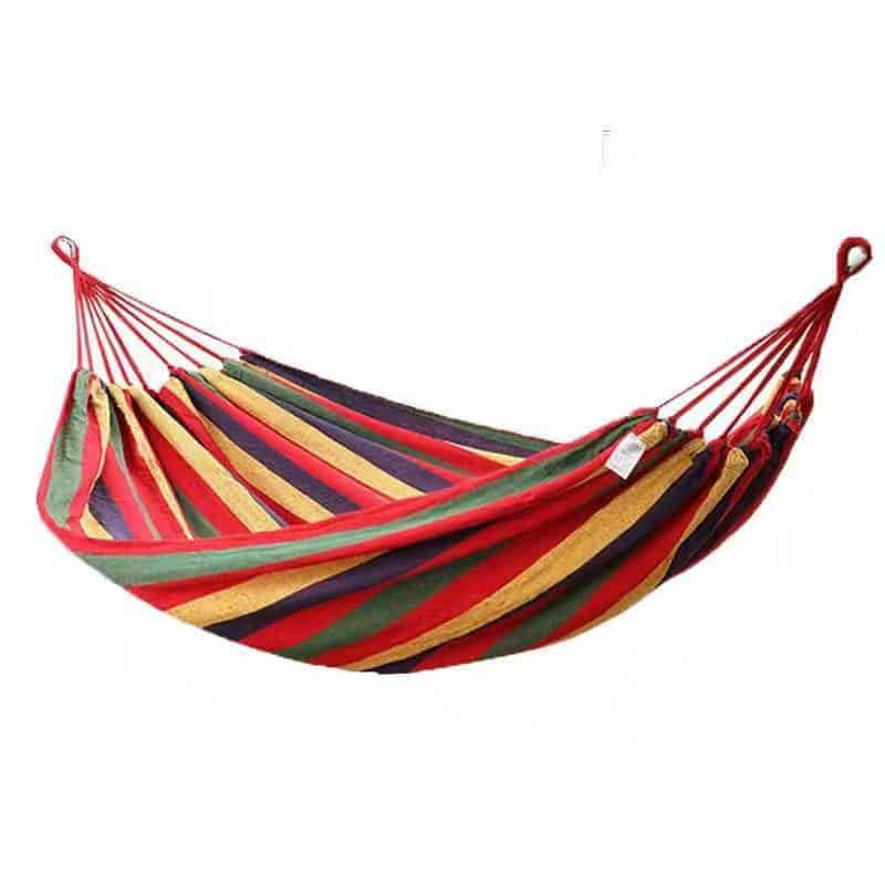Hamac textil pentru o persoana, 190x80 cm, capacitate 120 kg, portabil si rezistent