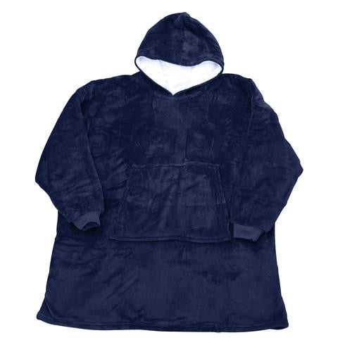 Hanorac-patura cu gluga, comfortabil, bleu