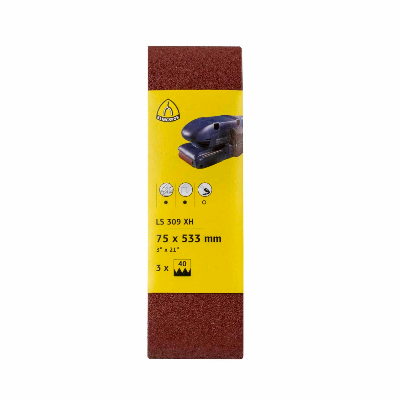 Hartie abraziva pentru masina de slefuit cu banda, P 40, 75 x 533 mm