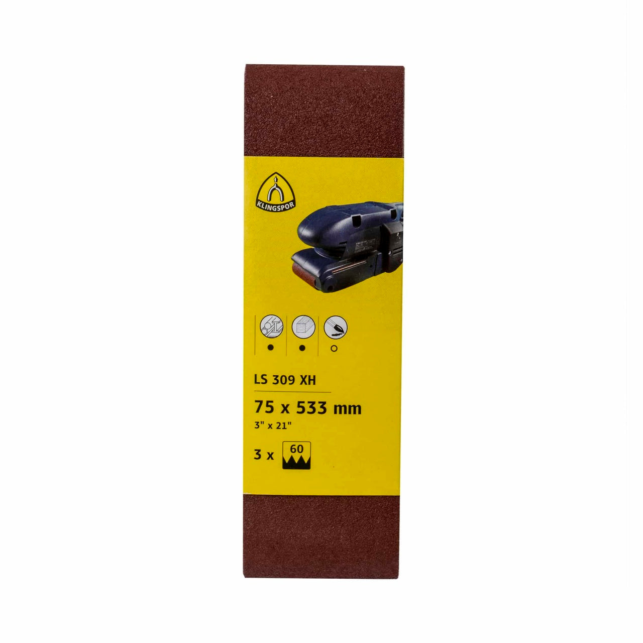 Hartie abraziva pentru masina de slefuit cu banda, P60, 75 x 533 mm