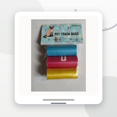 Set 3 Role Pungi Igienice pentru Câini, Rezerve Colorate, Albastru / Roz / Galben – imagine 2