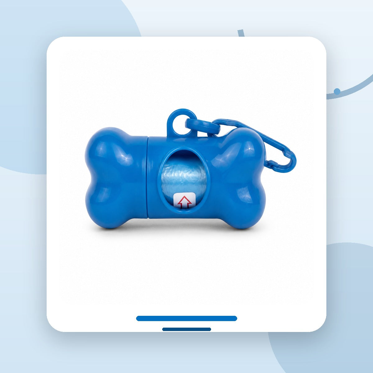 Dispenser Pungi Igienice pentru Câini, Formă de Os, cu Clemă, Albastru – imagine 2