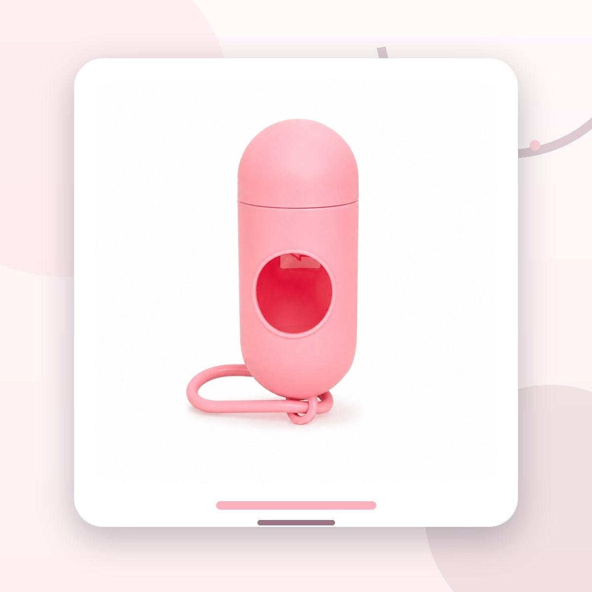 Dispenser Pungi Igienice pentru Câini, Formă Capsulă, cu Carabină, Roz Pal – imagine 2
