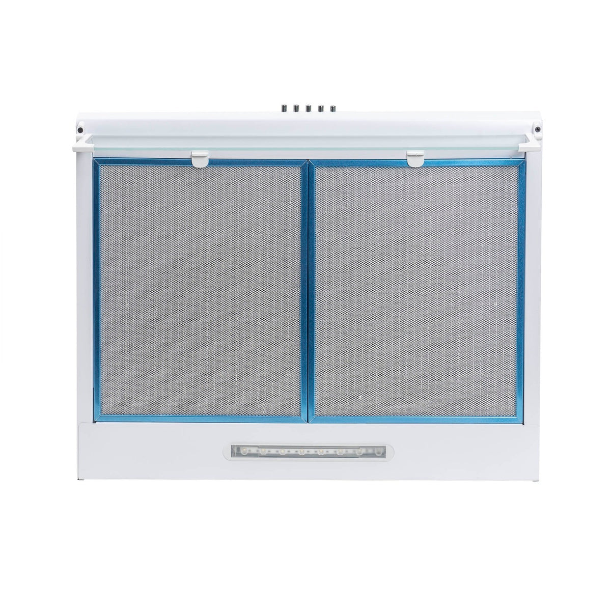 Hota perete cu 2 motoare, 3 viteze, iluminare LED, 16x53x63 cm, alb