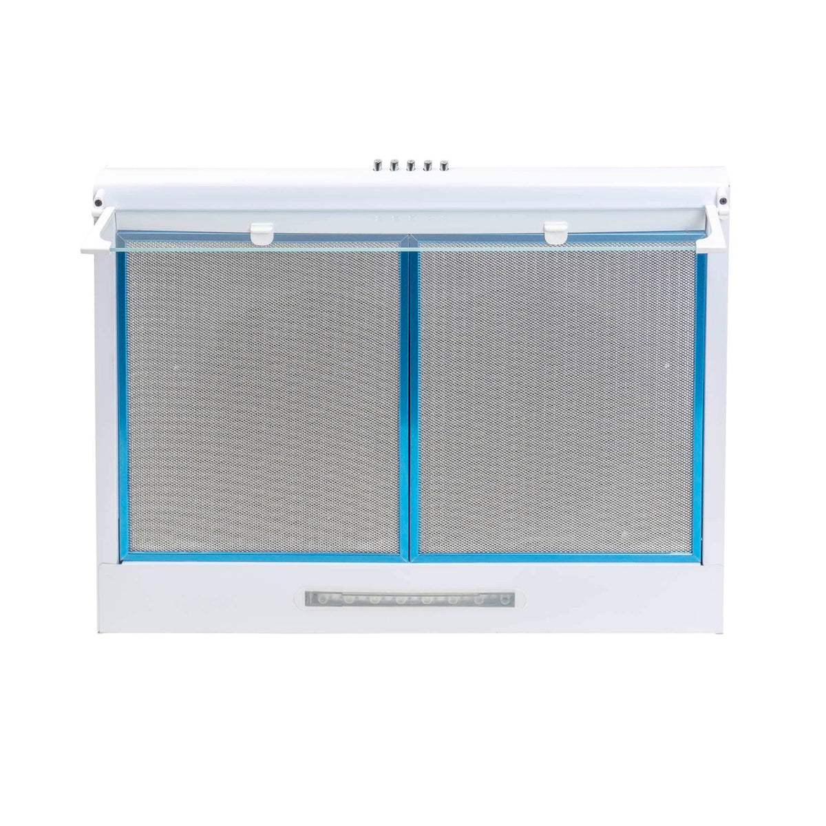 Hota perete cu 2 motoare, 3 viteze, iluminare LED, 16x53x63 cm, alb