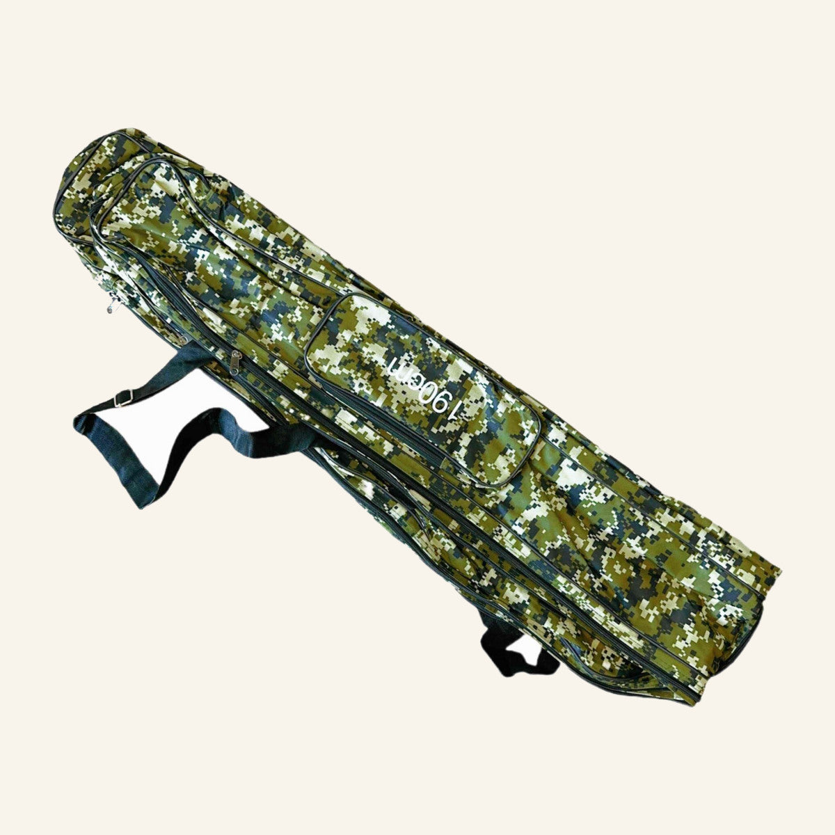 Husă Dublă pentru Lansete de Pescuit, Camuflaj, 190 cm – imagine de catalog pe fundal alb cald