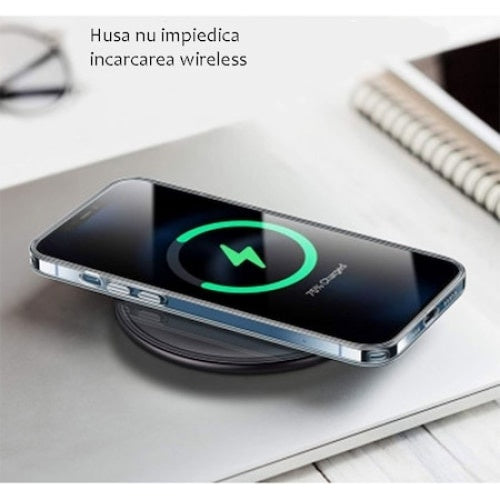 Husa FOXMAG24, pentru telefon iPhone 12 Pro, silicon subtire, ultra slim, gel, transparenta