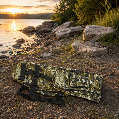 Husă pentru Lansete de Pescuit, Camuflaj, 115 cm – imagine comercială în ambient