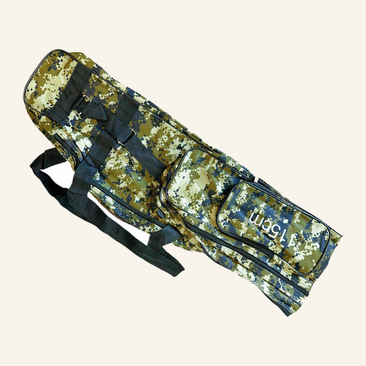Husă pentru Lansete de Pescuit, Camuflaj, 115 cm – imagine de catalog pe fundal alb cald