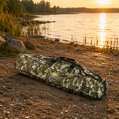 Husă pentru Lansete de Pescuit, Camuflaj Digital, 80 cm – imagine comercială în ambient