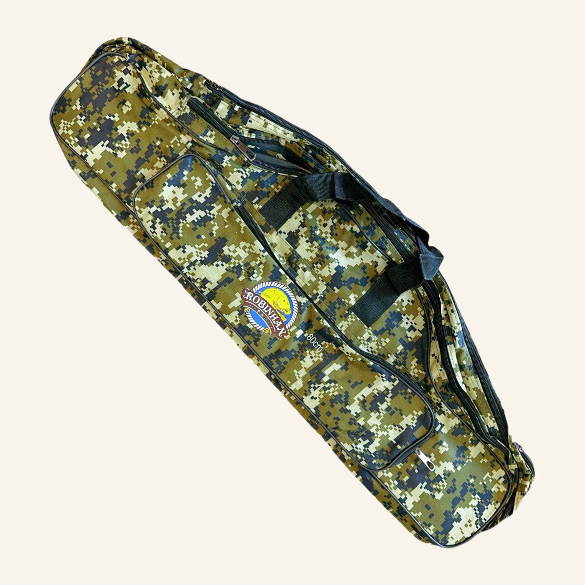 Husă pentru Lansete de Pescuit, Camuflaj Digital, 80 cm – imagine de catalog pe fundal alb cald
