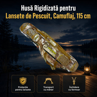 Husă Rigidizată pentru Lansete de Pescuit, Camuflaj, 115 cm – imagine principală promoțională