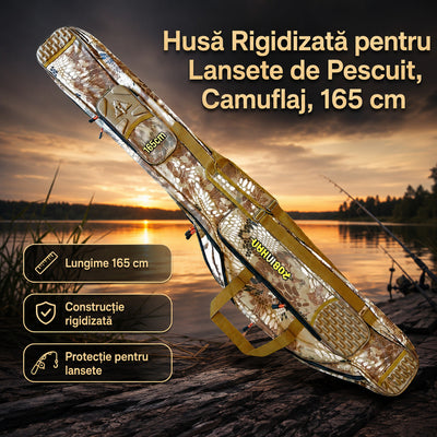Husă Rigidizată pentru Lansete de Pescuit, Camuflaj, 165 cm – imagine principală promoțională