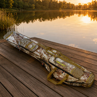 Husă Rigidizată pentru Lansete de Pescuit, Camuflaj, 165 cm – imagine comercială în ambient
