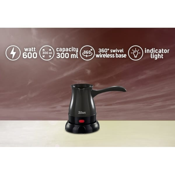 Ibric electric 600W, capacitate 300ml, mov, cu element incalzire plat