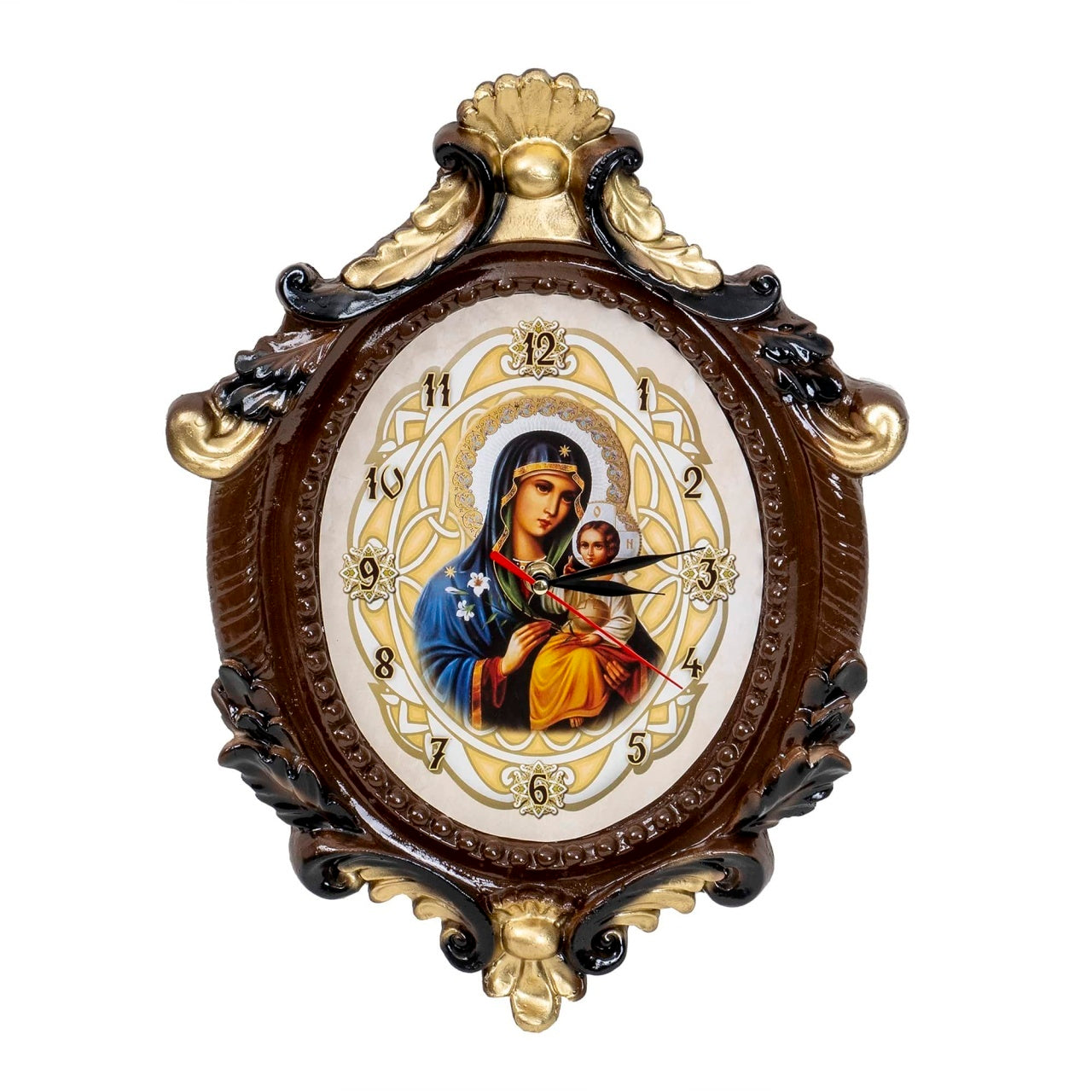 Icoana de perete cu ceas, 40x30cm, realizata manual