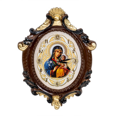 Icoana de perete cu ceas, 40x30cm, realizata manual