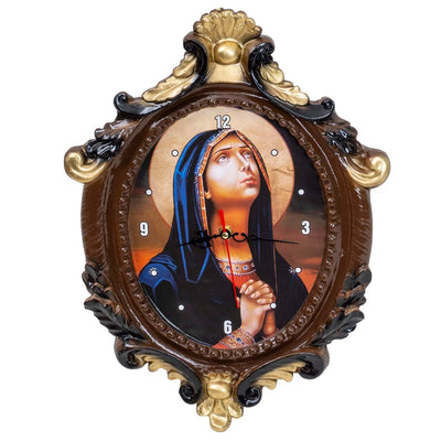 Icoana de perete cu ceas, 40x30cm, realizata manual