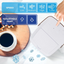 Aer condiționat, portabil, cu umidificator, 4 viteze, design compact, functioneaza pe baza de apa sau gheata, alb
