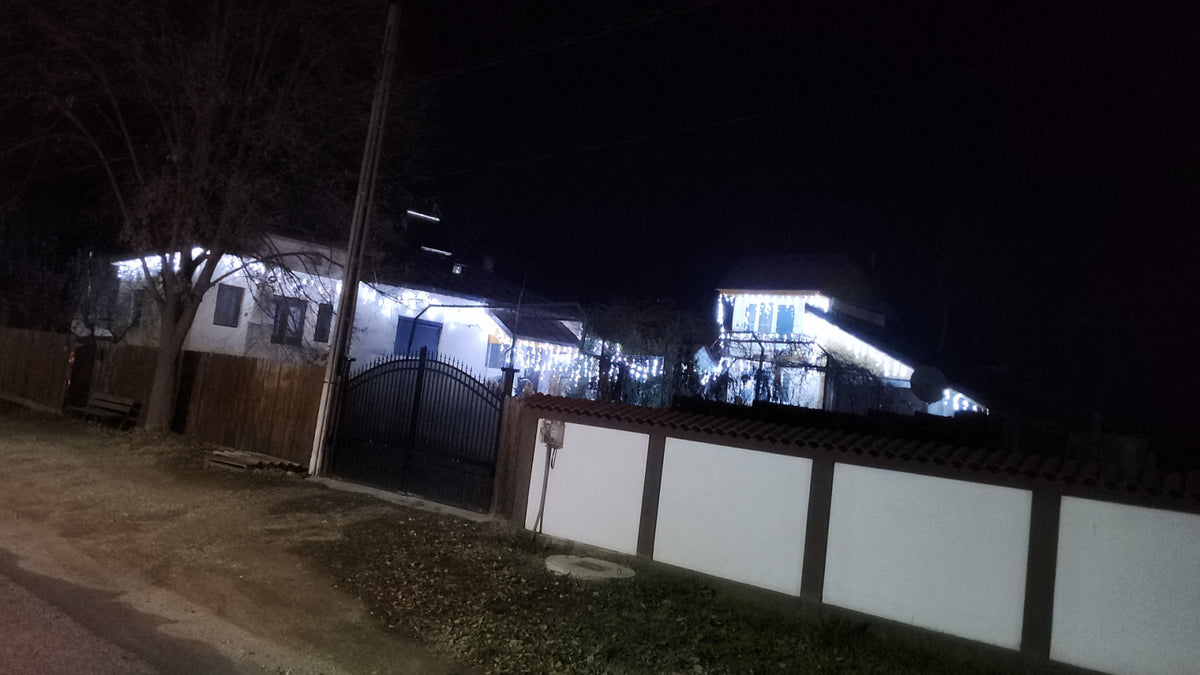 Instalație LED tip țurțuri, 500 LED-uri, 25 m, alb rece – imagine 4
