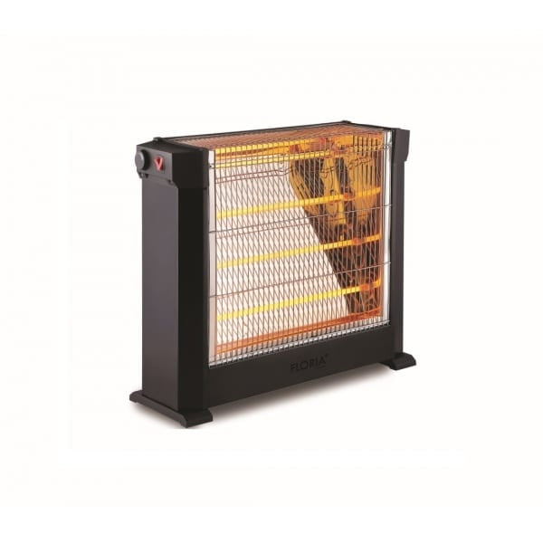 Incalzitor cu 4 rezistente quartz, 2200W, sistem siguranta la rasturnare, negru