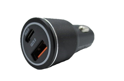 Incarcator auto tip bricheta, dublu, USB / TIP C 18W