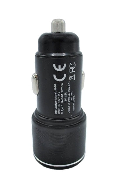 Incarcator auto tip bricheta, dublu, USB / TIP C 18W