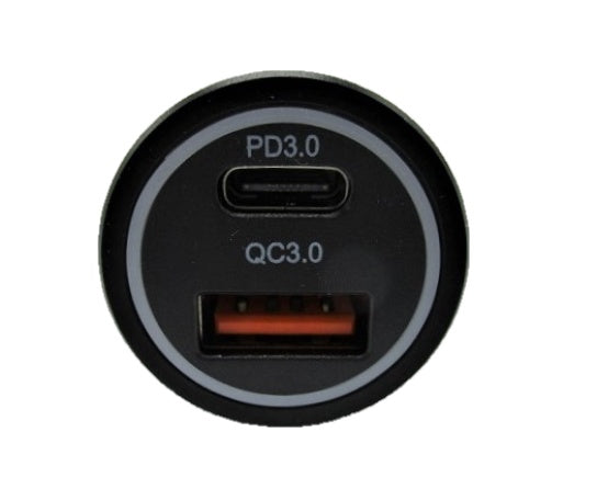 Incarcator auto tip bricheta, dublu, USB / TIP C 18W
