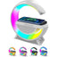 Incarcator fara fir, ceas cu alarma, difuzor bluetooth, lampa de noptiera, multicolor