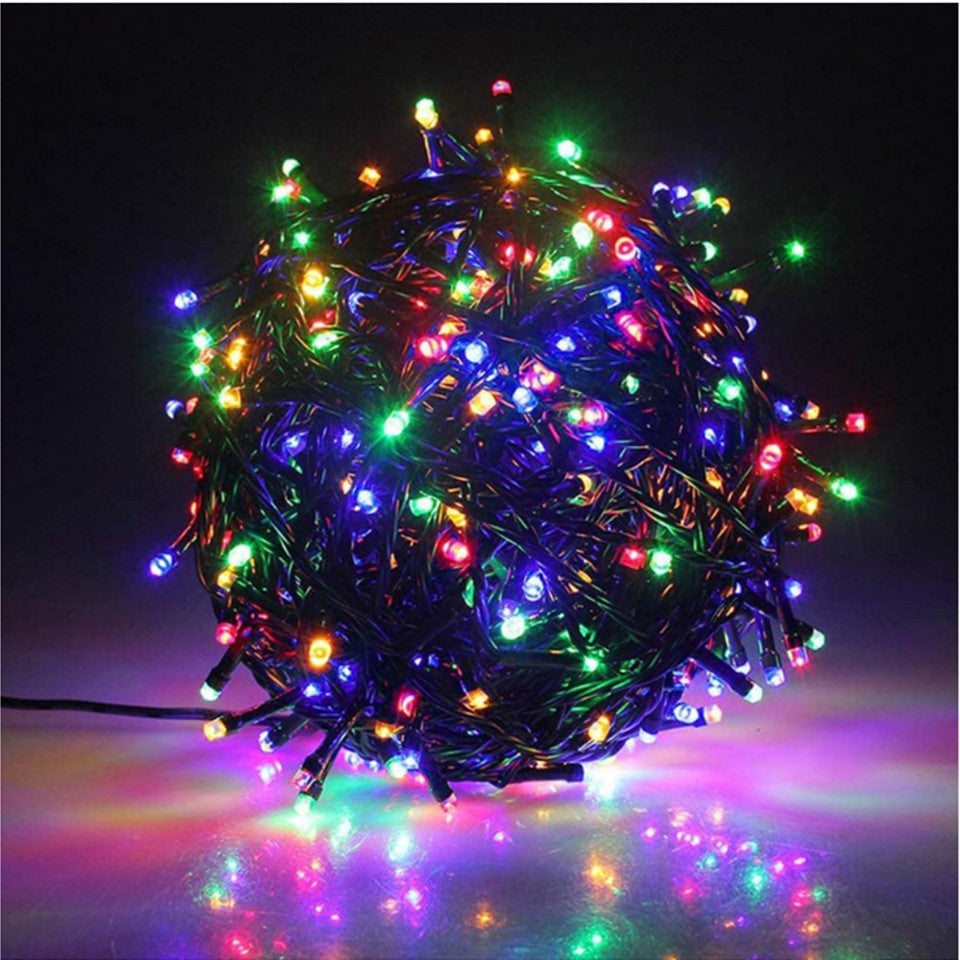 Instalație luminoasă LED tip șir, 500 LED-uri, 36 m, multicoloră – imagine 1