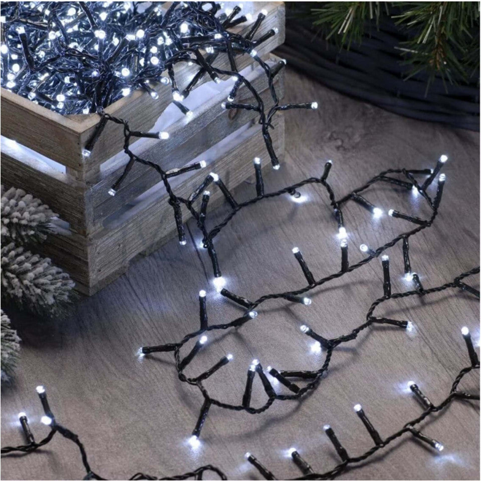 Instalație luminoasă LED tip șir, 500 LED-uri, 36 m, alb rece – imagine 1