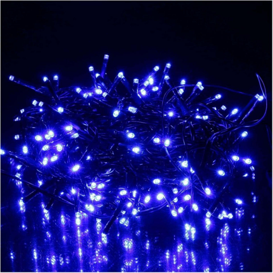 Instalație luminoasă LED tip șir, 500 LED-uri, 36 m, albastră – imagine 1