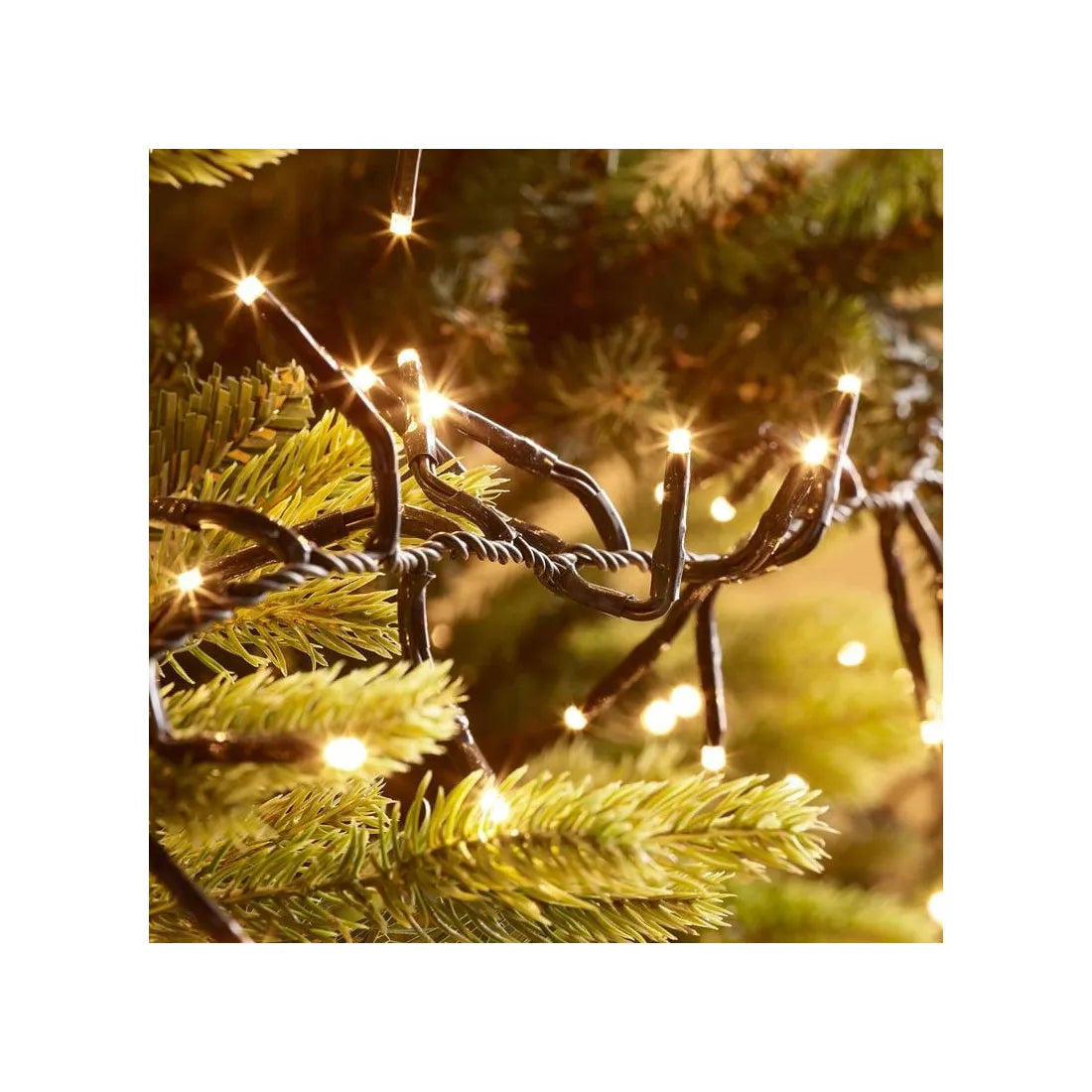 Instalație luminoasă LED tip cluster, 960 LED-uri, 20 m, alb cald – imagine 2