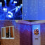 Instalatie de Craciun, curgatoare, tip turturi, cu jocuri de lumini, lungime 12m, 320 LED-uri, conectare la retea, albastru